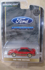 Greenlight Lp Exclusive 1988 Ford Mustang Red 164 Diecast W Rubber Tires