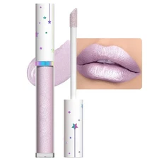evpct 1Pcs Light Purple Glitter Metallic Lip Gloss Stain Lipstick for Women L...