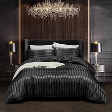 3 Piece Satin Duvet Cover Set Bedding Sets Italian Style 1800 Series