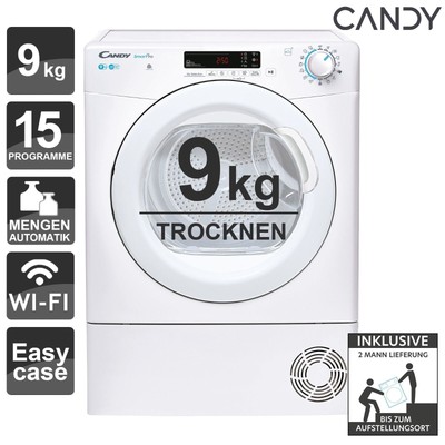 Candy CSOE C9DG-S Kondensationstrockner Weiß 9kg Easycase Simply-Fi 2ML