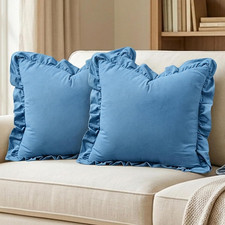 Set of 2 Throw Pillow Covers 100 Cotton Decorative Pillow Covers Ruffle Throw P