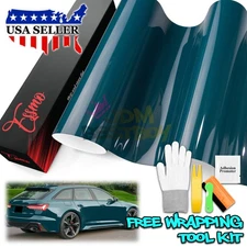 ESSMO PET Super Gloss Iron Ore Green Vehicle Vinyl Wrap Decal Glossy Like Paint