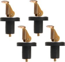 4 Pack Brass Boat Plug Drain Plug Boat Snap Handle Plug Deck Plug for Boat Marin