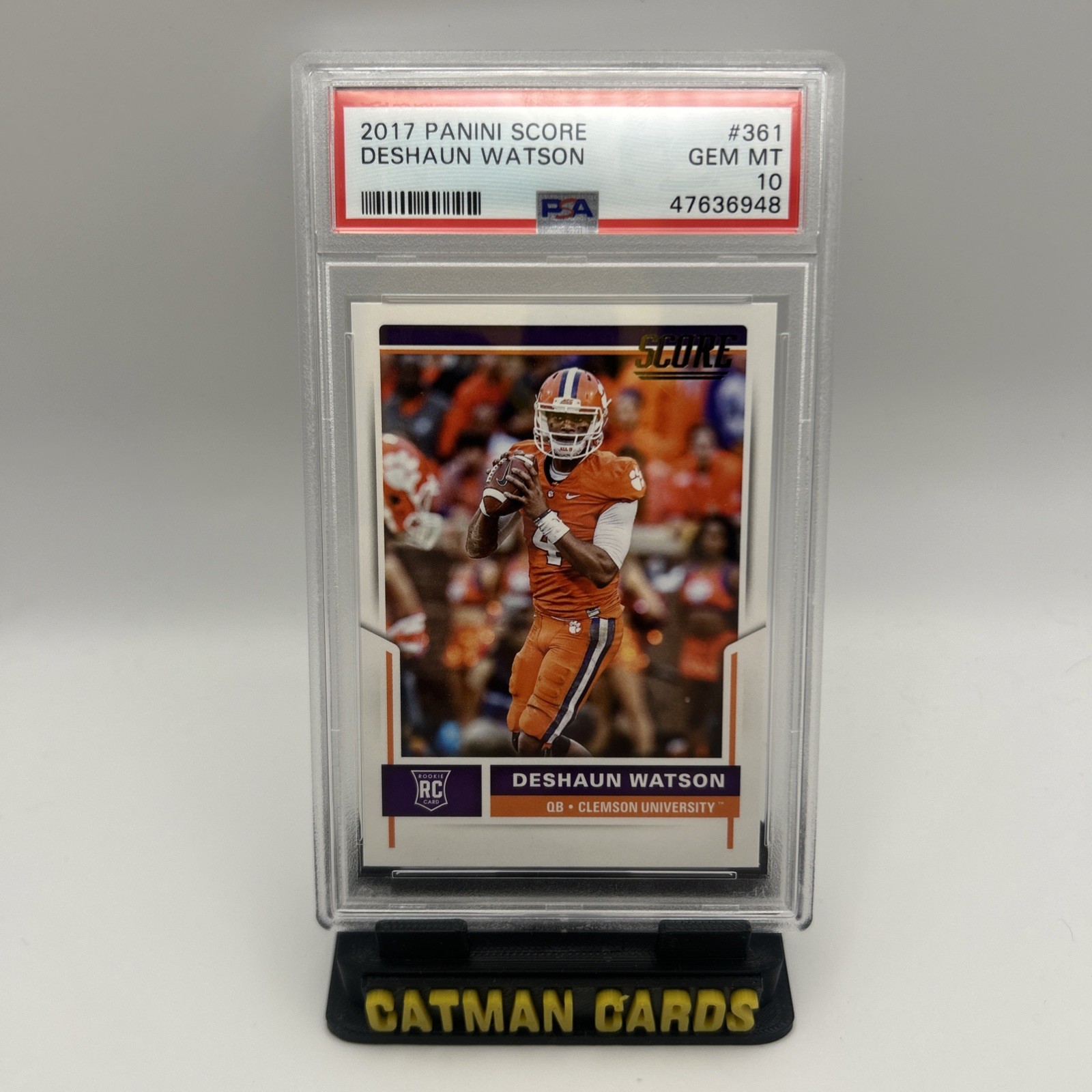 2017 Panini Score Deshaun Watson Rookie PSA 10 #361