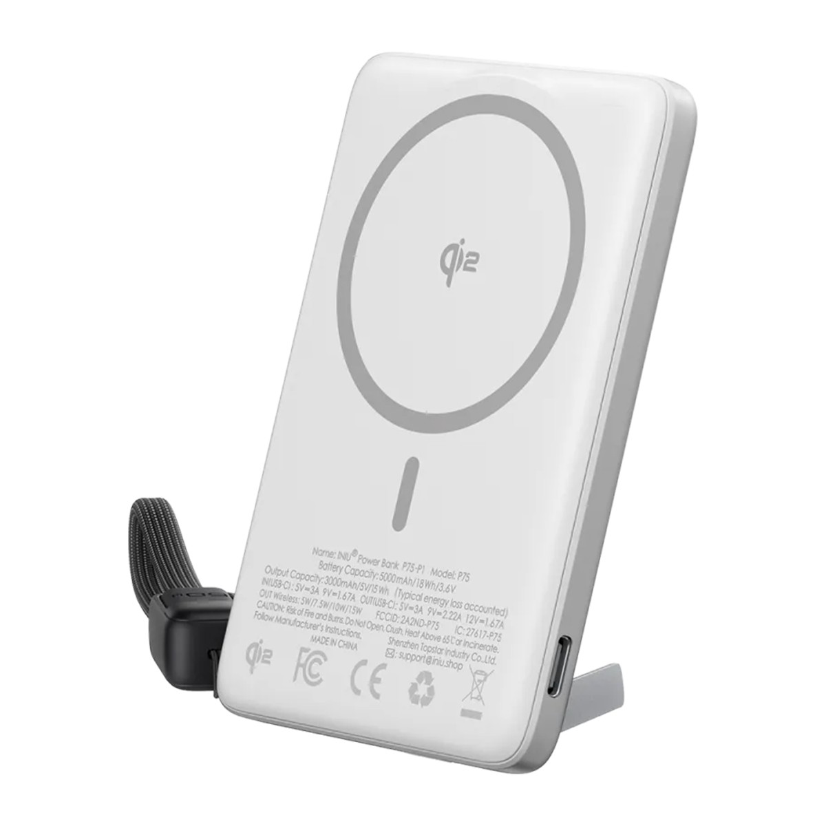 Batterie Magnétique Iniu 5000mAh pour Éviter les Pannes de Batterie sur iPhone