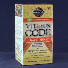 Garden of Life Vitamin C – 120 Ct, 500mg, Whole Food, Bioflavonoids, 06/26+