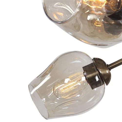 Uttermost Chet 12-Light Steel and Glass Sputnik Chandelier in Antique Brass - Picture 5 of 9