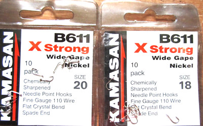 Kamasan Barbed Spade Hooks Size 18 20