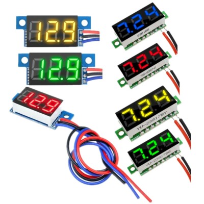 2/3Wire Digital Mini DC0-99.9V LED Display Panel Voltage Meter 3-Digit Voltmeter