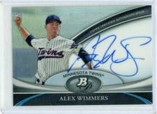 alex wimmers 2011 bowman platinum prospect auto refractor twins