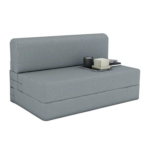 Lightweight Easy 1-Person Sofa Cum Bed Jute Fabric-Washable Cover Including Cush - Picture 3 of 6