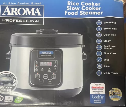Aroma 20 Cup Digital Multicooker & Rice Cooker - Stainless Steel