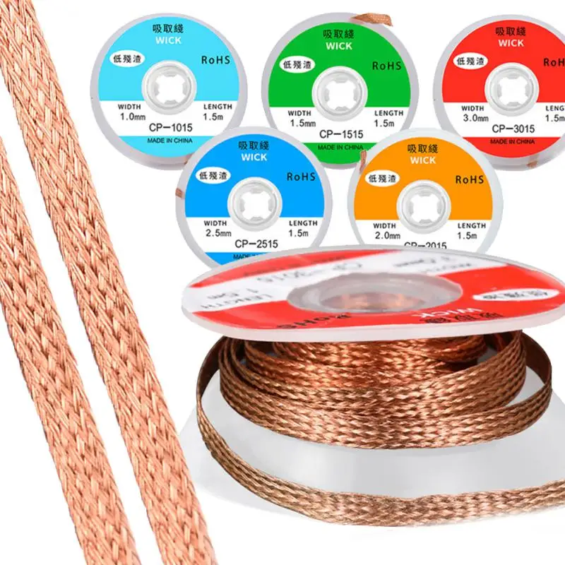 1.5M Copper Desoldering Braid Wick for Soldering and Welding Repair  