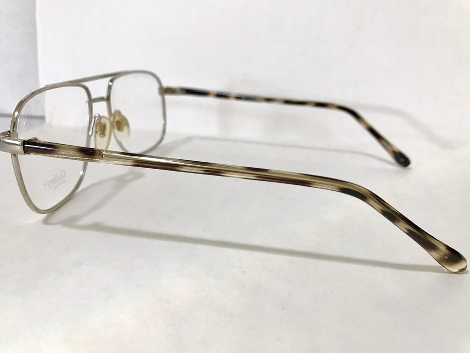 GALLERY KENMARK 53mm SQUARE SILVER METAL MEN'S EYEGLASSES OPHTHALMIC ...