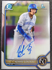 2022 Bowman Chrome 1st AUTO Herard Gonzalez #CPA-HG Royals