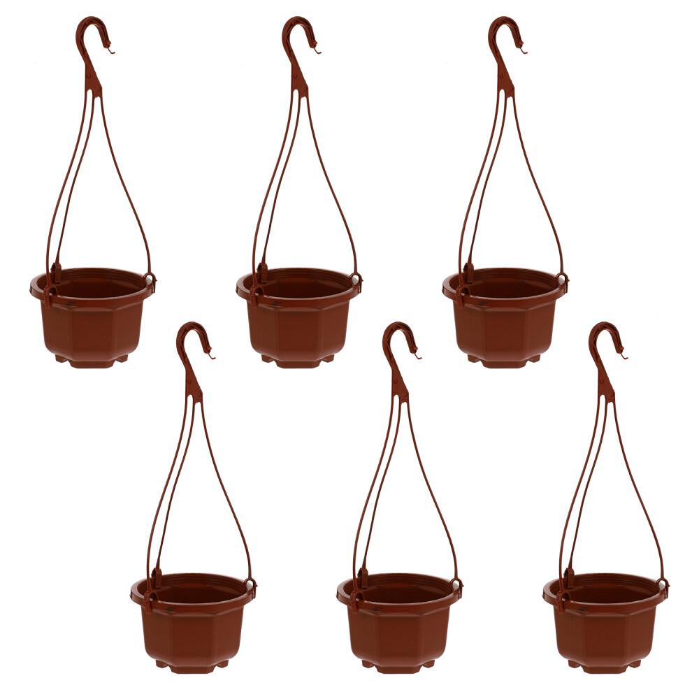 12 Sets Plastic Flower Pot Hanging Flower Basket Small Hanging Basket