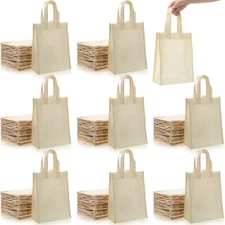 100 Pcs Non Woven Bags Reusable Gift Bag With Handles Shopping Tote Bags Grocery