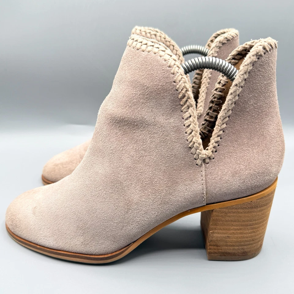 Botín trenzado Frye and Co Phoebe para mujer talla 8 lila gamuza recorte botín Foto 3 de 4