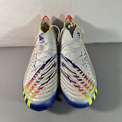 Adidas Predator Edge.1 SG Soccer Cleats White Blue Sz Mens 4.5