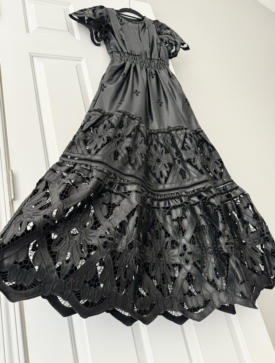 the somerset maxi dress faux leather embroidered edition ANTHROPOLOGIE Somerset Maxi Dress: Faux Leather Embroidered Edition NWT 3XL  Plus