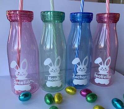 Personalisierte Ostern Vinyl Label Aufkleber Kinder Hase Frohe Ostern NUR AUFKLEBER