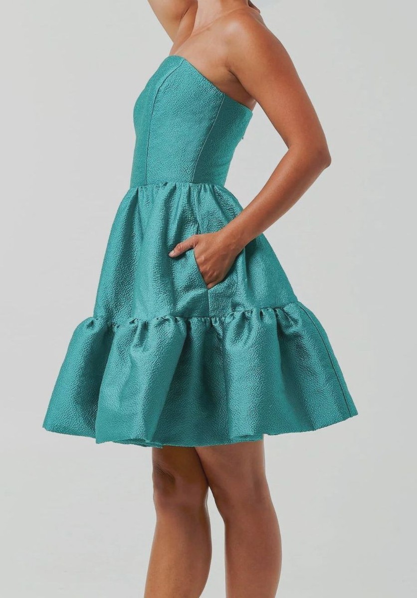 green emerald velvet dress Kathryn Mestiza Top & Skirt main image 0
