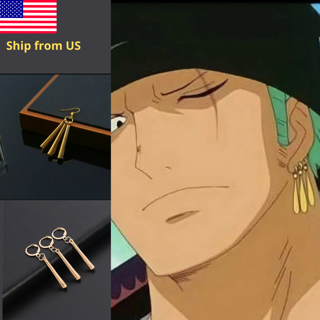 Anime One Piece Roronoa Zoro Earrings Pendant for Women Men Anime One Piece Roronoa Zoro Earrings Pendant for Women Men