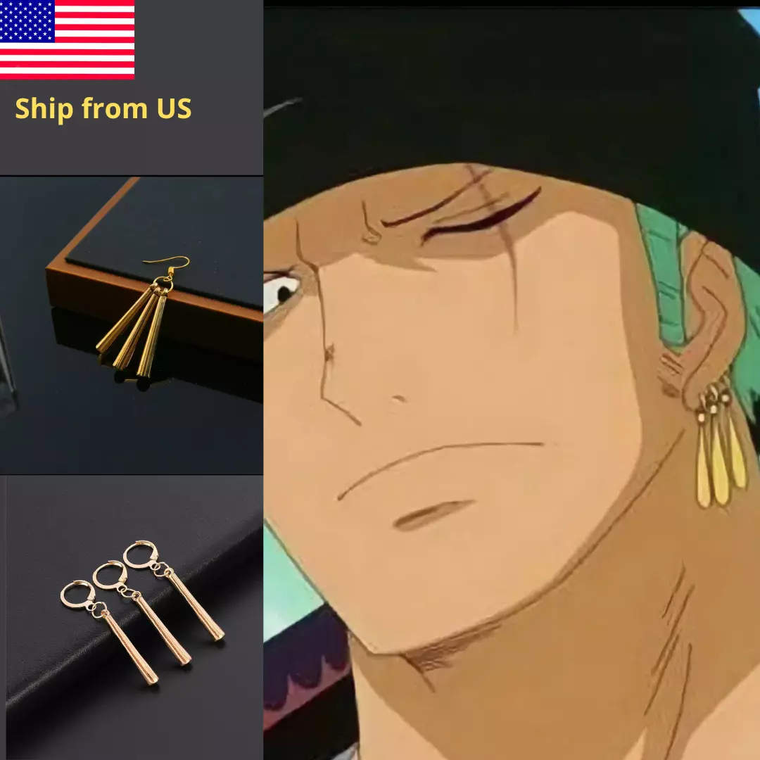 Roronoa Zoro Earrings Cosplay One Piece (Gold & Silver) 2023