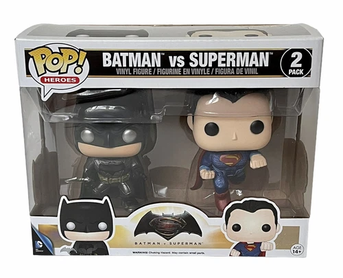 DC Comics Batman vs Superman Metallic Funko Pop Winyl Twin 2-pak figurek