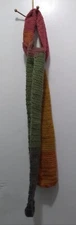 About 6.5ft. Long Multi Color Handmade Crocheted Acrylic Scarf, New