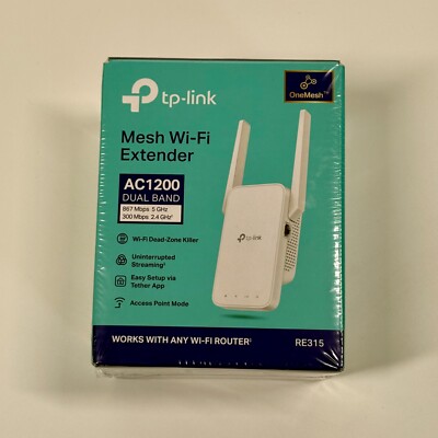 TP-Link AC1200 RE315 Wi-Fi OneMesh Extender 1.2Gbps booster Dual Band New Sealed