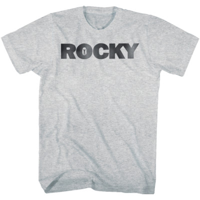 Rocky Balboa T-Shirt New Official Rocky Movie  Logo in Gray Heather SM - 5XL