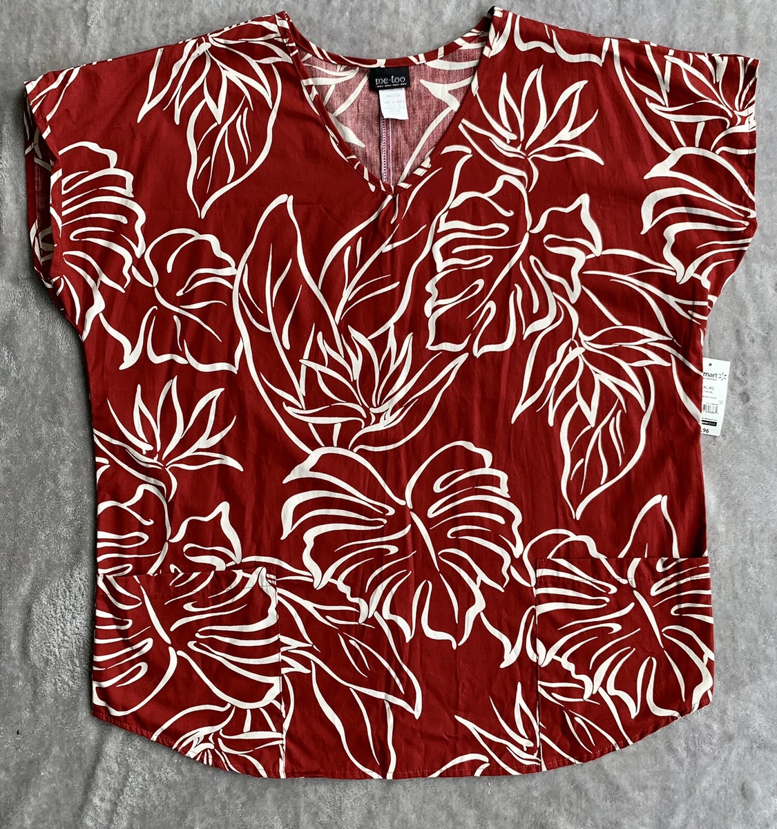 Tropical print deals scrub tops