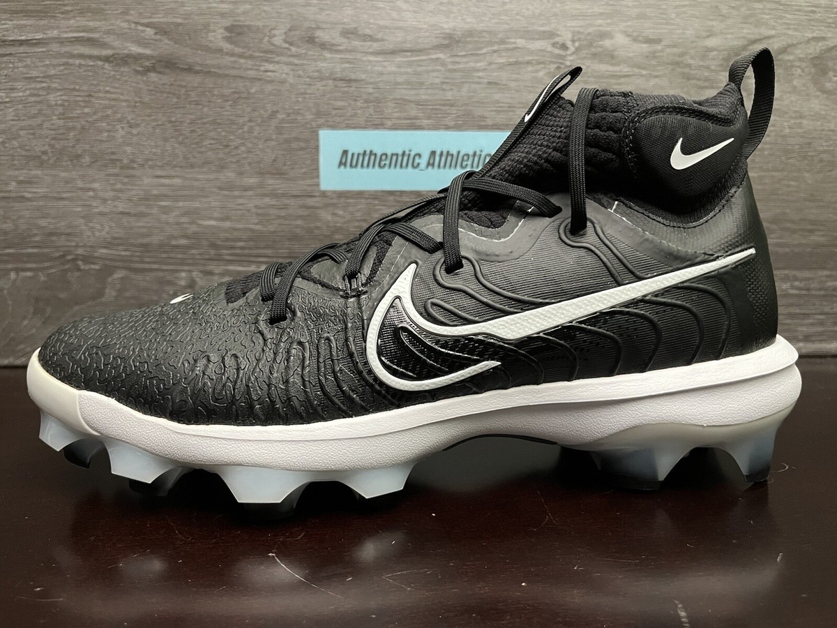 Size 12 Nike Alpha Huarache NXT MCS White Black Mens Baseball Cleats DJ6519-107 Nike Alpha Huarache NXT MCS Baseball Cleats White Black  main image 4