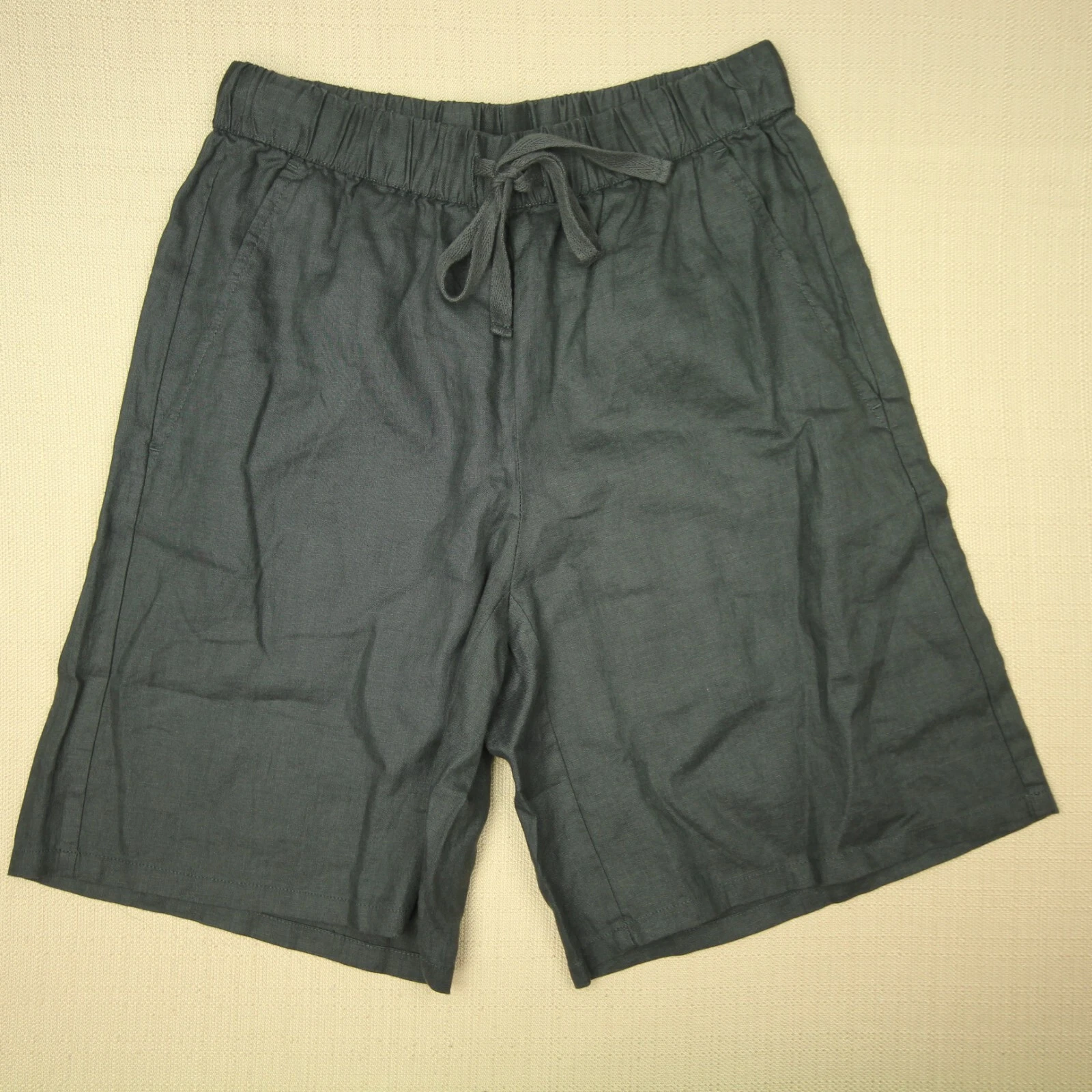 Eileen Fisher Mid Thigh Shorts Women's Size XXS Pull On Graphite Gray Linen NWT
