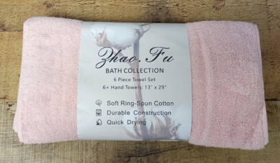 6 Piece - Zhao.Fu Hand Towel Set 13'' x 29'' - Soft Ring Spun Cotton