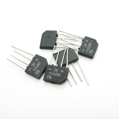 100PCS KBP310 Bridge Rectifier Module Flat 310 3A 1000V Single Phase 4 Pins