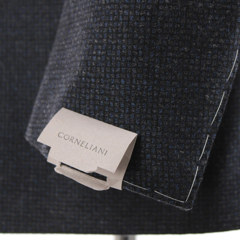 Corneliani NWT Wool Sport Coat Size 60R (50R US) In Blue & Gray Small Geometric - Image 3 of 4