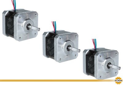 DEFree 3PCS Nema17 17HS4417P1 Schrittmotor 1.7A 40mm 60oz-in D-Shaft Bipolar ACT
