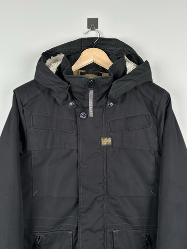 Mens G-STAR RAW WELDER HOODED Parka Jacket Black Size M - Picture 4 of 15