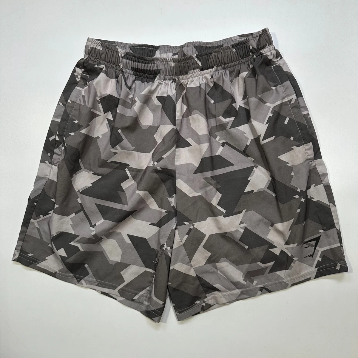 Gymshark Arrival Shorts Mens Size S Gray Camo Print 7 Inseam