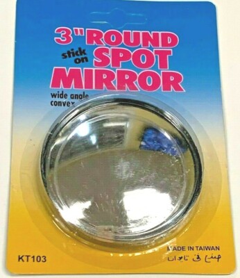 2 PCS  3'' ROUND STICK ON REAR-VIEW BLIND SPOT CONVEX WIDE ANGLE MIRRORS CAR JH