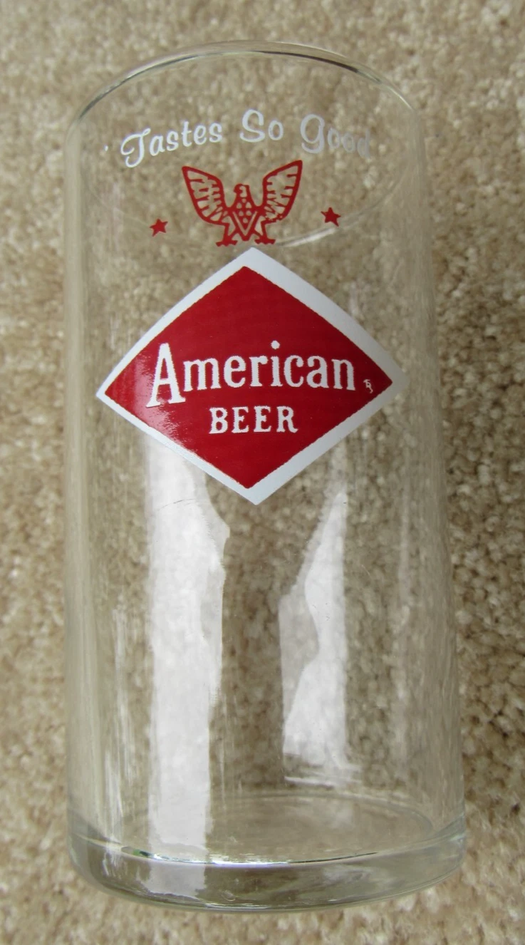 American Beer Glass Tastes So Good Old Bar Pub Baltimore MD Vintage EXC Small