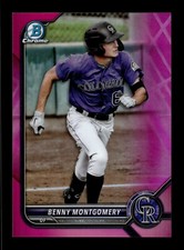 2022 Bowman Chrome Prospects Fuchsia Refractors #BCP227 Benny Montgomery 149/199