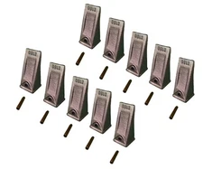 10 - Mini Excavator Standard Bucket Dirt Teeth w/ Roll Pins - X156S, P156
