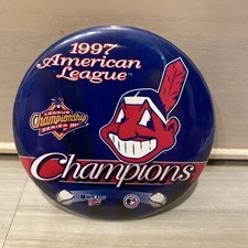 Vintage Cleveland Indians 1997 American League Button pin 3 inch MLB