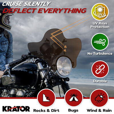 14'' Smoke Tinted Windshield Fairing For Yamaha Roadstar 1700 (2004-2014)