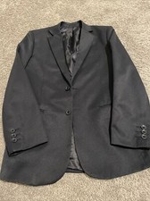 Boys  Andrew Fezza Size 12R Dark Navy 2 Button Suit Jacket