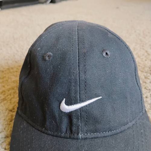 Nike Baby Hat Cap Strap Back Youth Kids Infant Gray Swoosh Boys Girls Strapback - Picture 2 of 10