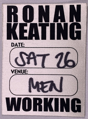 Boyzone Ticket Pass Ronan Keating Original Part II Tour Manchester Arena 2001